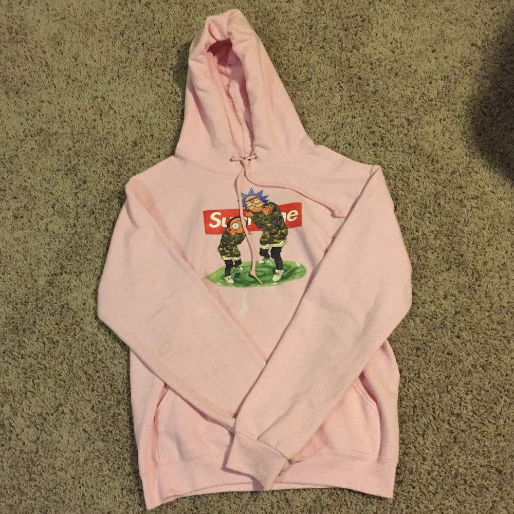 OFF BRAND Supreme/ Rick and Morty Hoodie